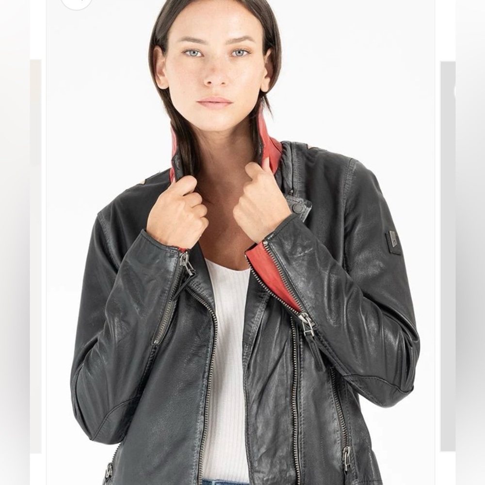 ⭐️Mauritius Leather Moto Jacket w Stars⭐️